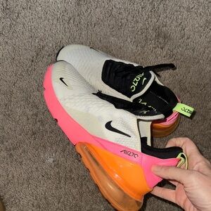 Nike Air Max 270 Cream with Pink and Orange